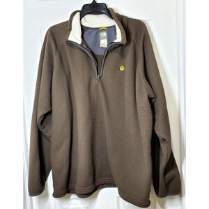 The North Face A5 Series Grid/Waffle Fleece ¼‑Zip Pullover Men’s XL Brown Taupe